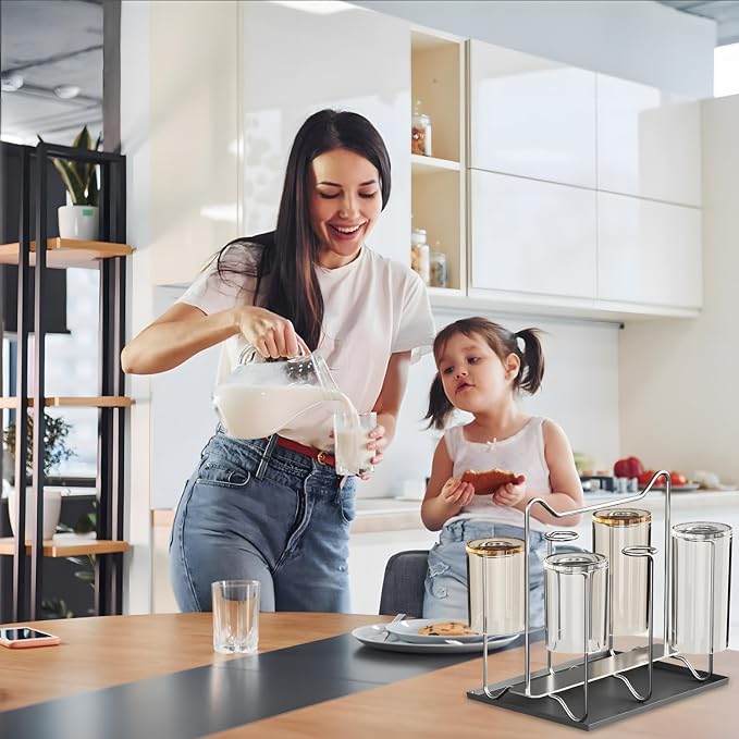 Cup Drying Rack Stand, Stainless Steel 6 Cups Mug Drying Rack Drainer Holder - Image 6