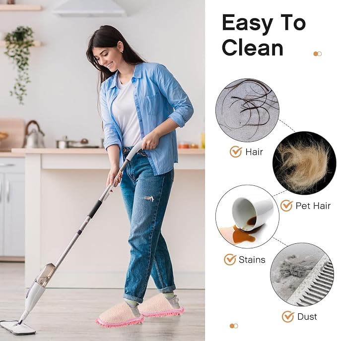 Gerrii 4 Pair Microfiber Cleaning Mop Slippers - Image 2