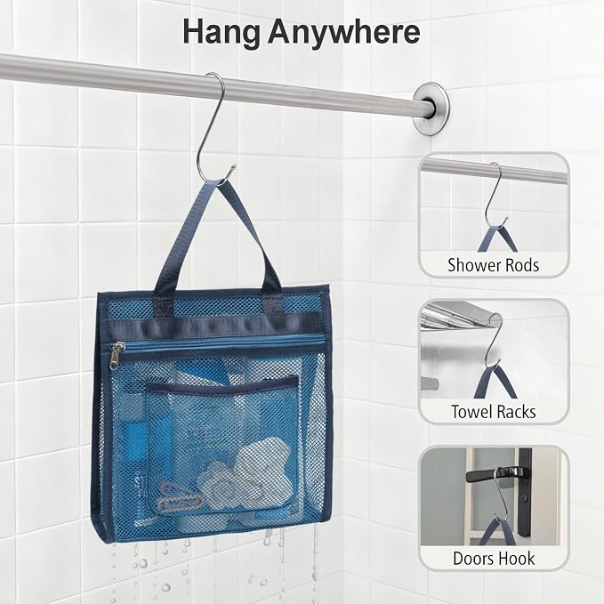 F-color Mesh Shower Caddy Portable Hanging - Image 7