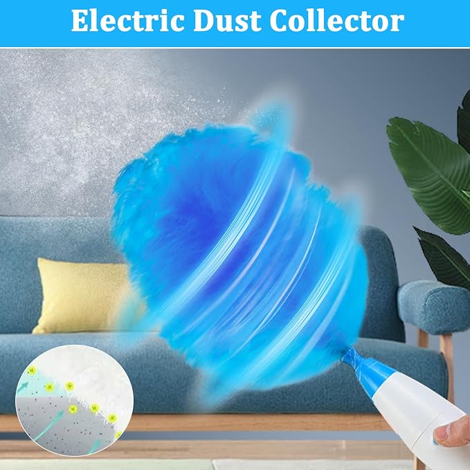 Multifunction Dust Collector Cleaning Brush Feather-Spin Duster Cleaning Tool - Image 2