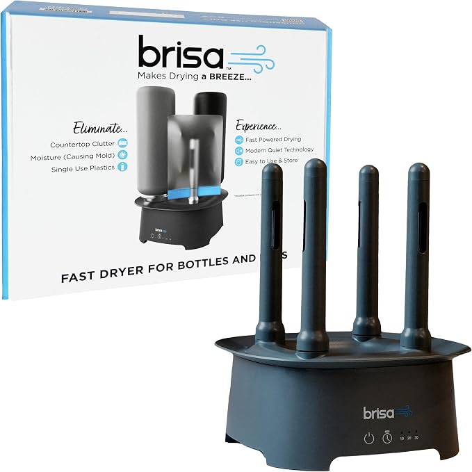 Brisa Rack: Powered Drying for reusables bottles, and containers by BrisaRack
