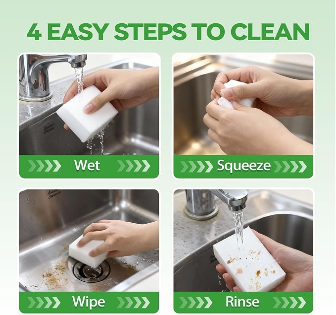 Magic Sponge Erasers, Water-Activated Cleaning Sponge, Shoes & Car Interior – - Image 5