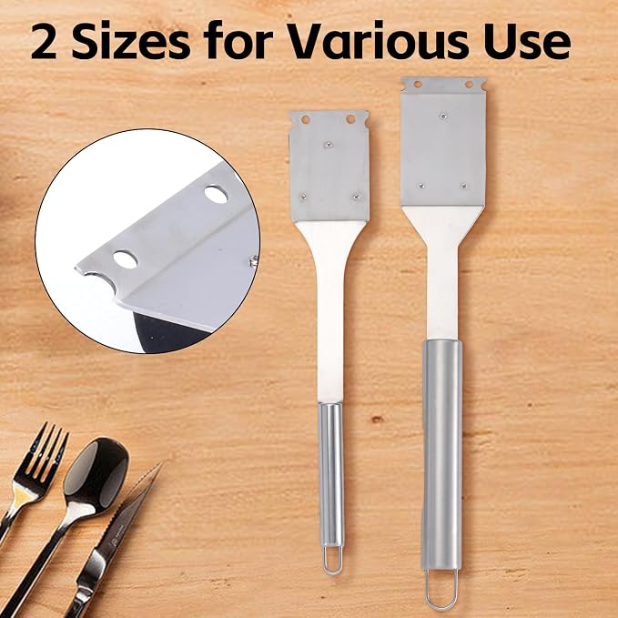 2 Pack Grill Brush and Scraper, 16.5” & 14” Wire BBQ Grill Brush - Image 4