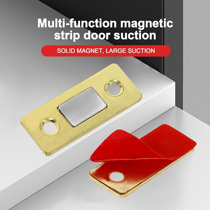 Cabinet Magnetic Catch, 20 Pack Gold Ultra Thin Magnetic Cabinet Door Catch - Image 5