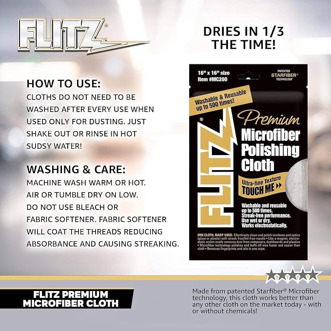 Flitz Premium Microfiber Polishing Cloth - Image 5