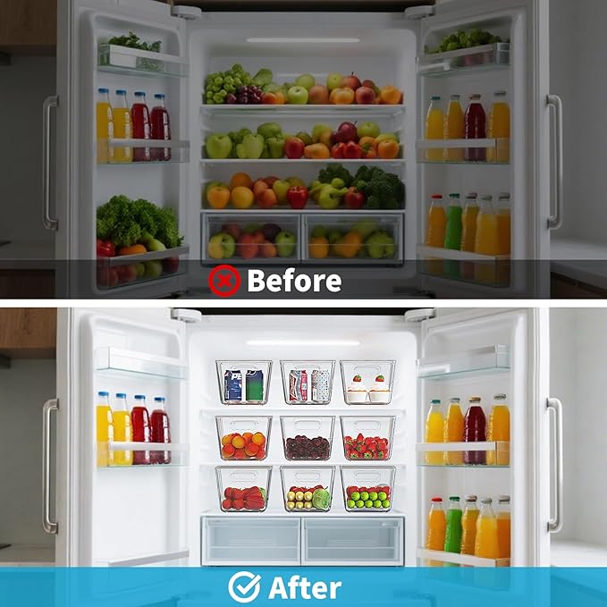 Clear Plastic Storage Bins, Pantry Organizers & Storage Containers, Cabinet - Image 6