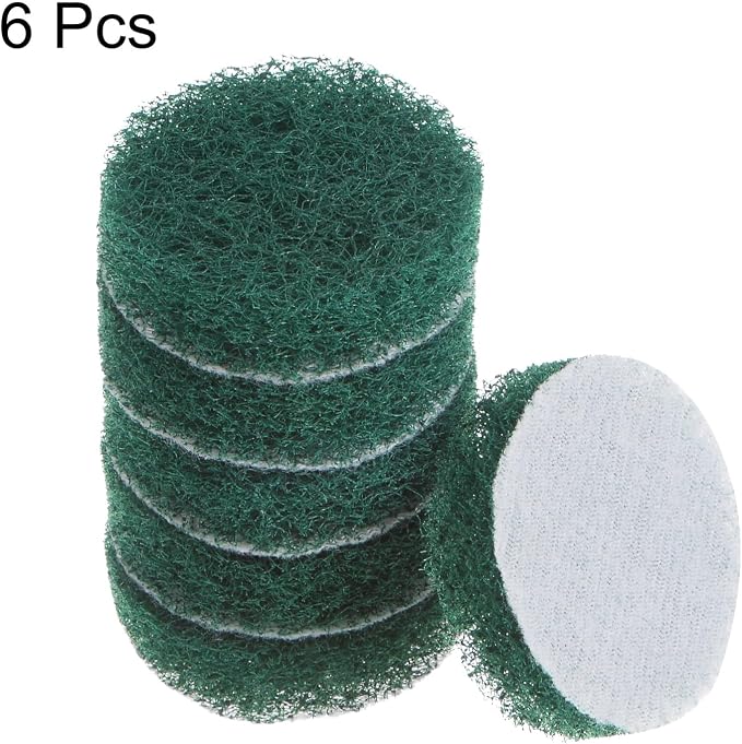 HARFINGTON 6pcs Drill Power Brush 2 inch Tile Scrubber Scouring Pads 180-240 - Image 6