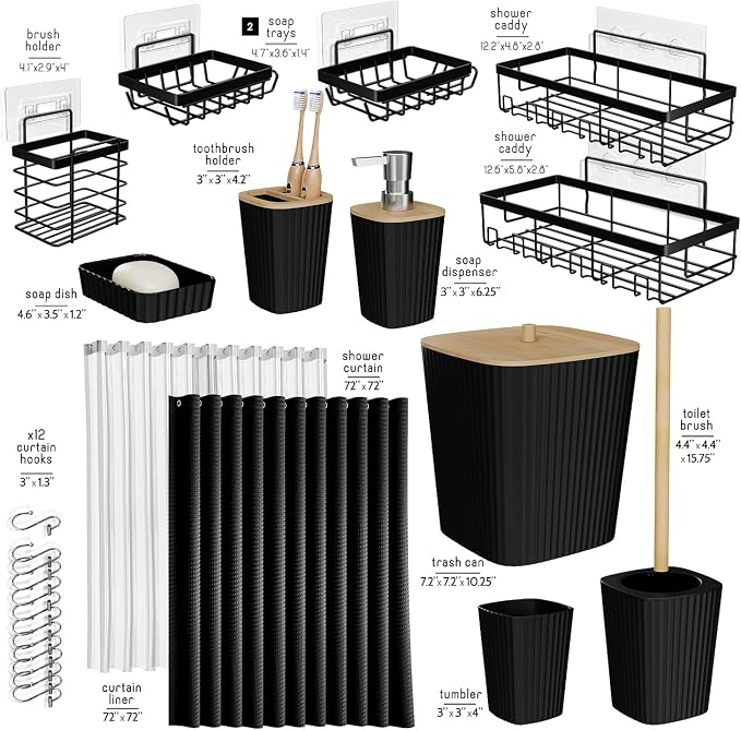Clara Clark Bathroom Accessories Set - Image 3