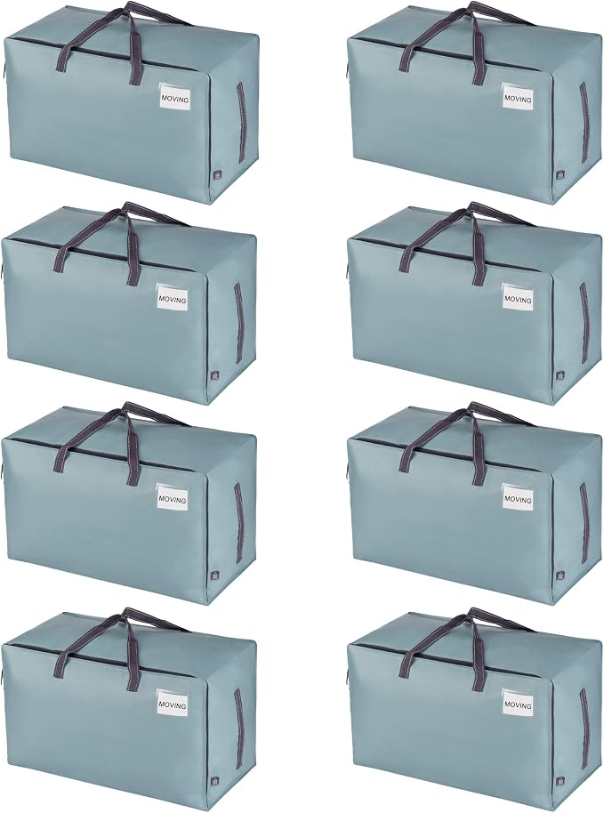 VENO 8 Pack Moving and Storage Bags, Heavy Duty, Alternative to Moving Boxes by Veno