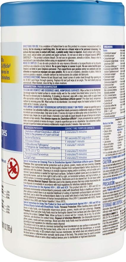 Clorox Healthcare Bleach Germicidal Wipes - Image 3