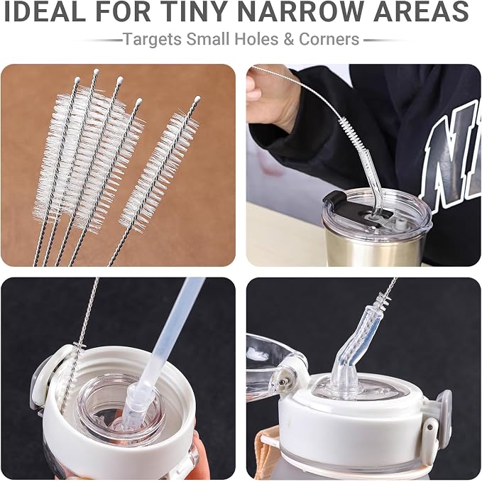 5 Pack Cleaning Brush Set, Bendable Sewer Drain Brush, Long Handle Pipe Cleaner - Image 6