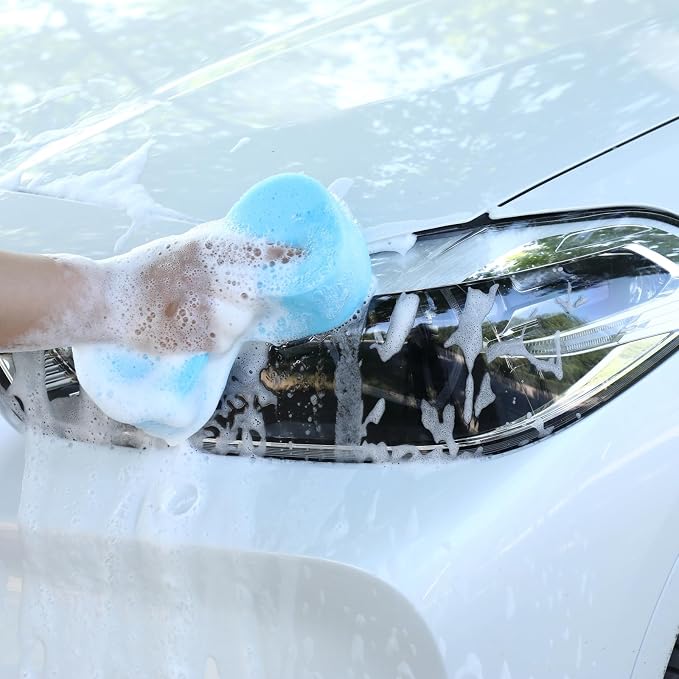 Car Wash Sponges, 5 Pack Extra Thick Large Colorful Cleaning Sponge - Image 6