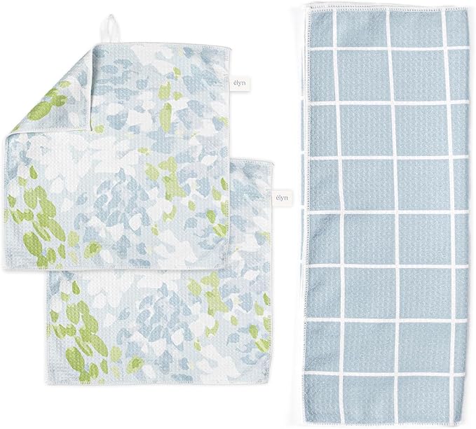 ELYN Microfiber Kitchen Dish Towel & Dish Cloth Set, Quick-Dry & Absorbent by ELYN