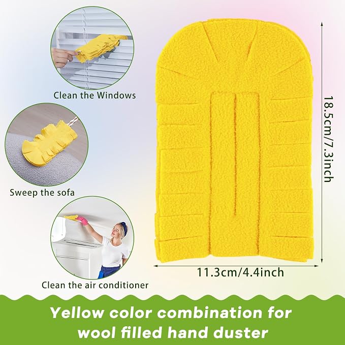 Zubebe 6 Pcs Duster Refill Reusable Fleece Duster Refills Feather Flat Dusters - Image 2