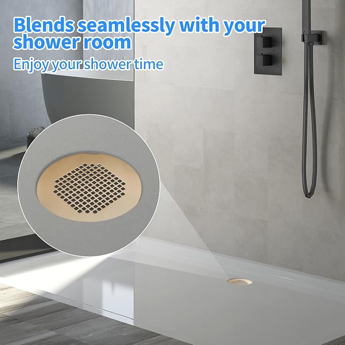 Shower Drain Cover, Shower Drain Hair Catcher Snap-in Replacement Strainer - Image 5