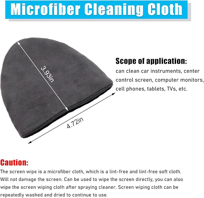 Car Screen Cleaner, 4.72×3.93" Triangle Microfiber Auto Screen Cleaning Pad - Image 2