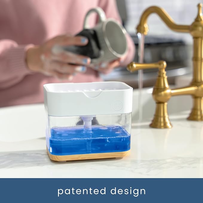 S&T INC. Dish Soap Dispenser and Sponge Holder - Image 4