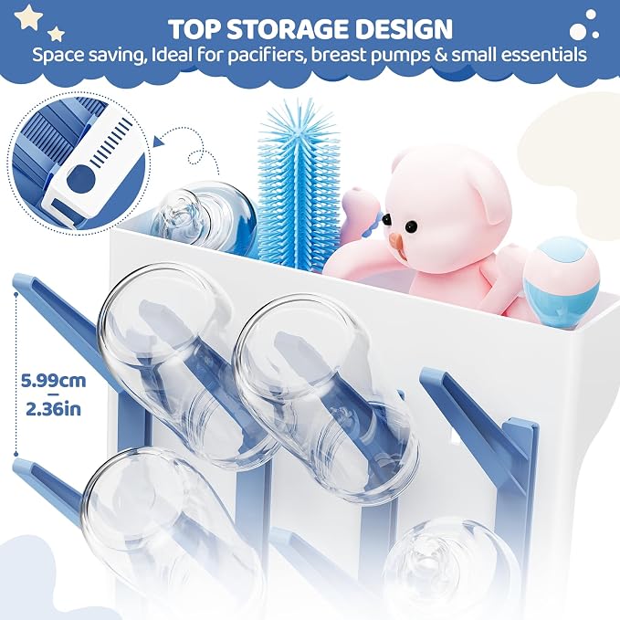 Dayacoco Baby Bottle Drying Rack, Space Saving Vertical Bottles Dryer Holder - Image 4