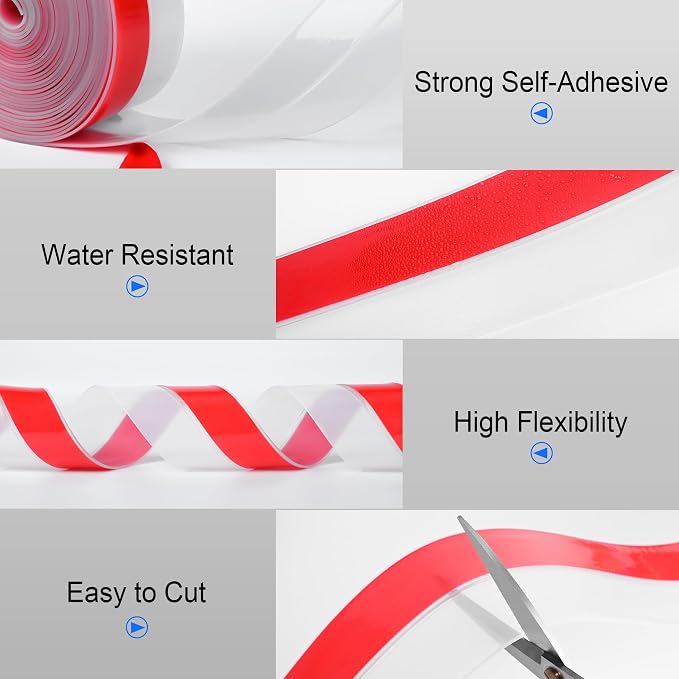 ToLanbbt Weather Stripping Silicone Door Seal Strip 2 in x 20 ft Door Draft - Image 5