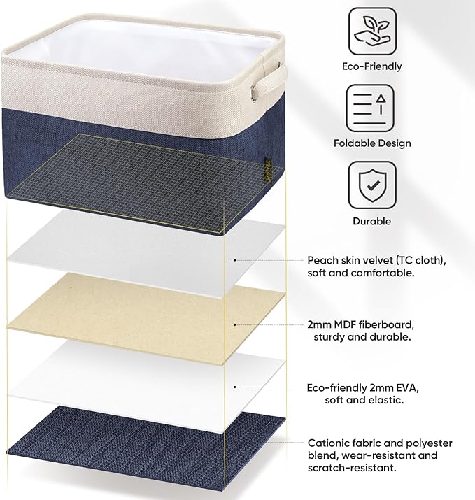 BALEINE 2 Pack Fabric Storage Bins - Image 6