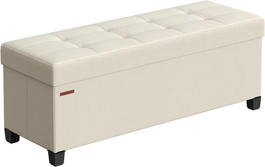 SONGMICS Storage Ottoman Bench, Foldable Foot Rest by SONGMICSbySONGMICSHOME
