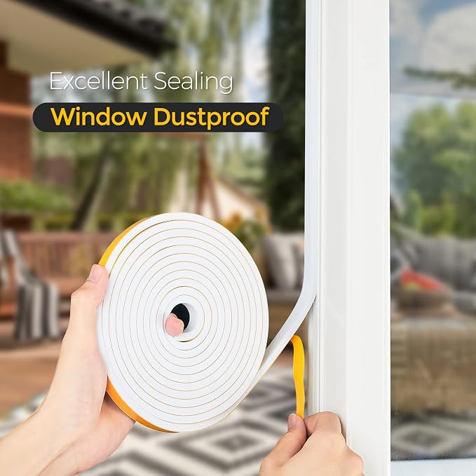 50 Feet Weather Stripping Door Seal, 3/8" Wide X 1/8" Thick Door Seal Strip - Image 7