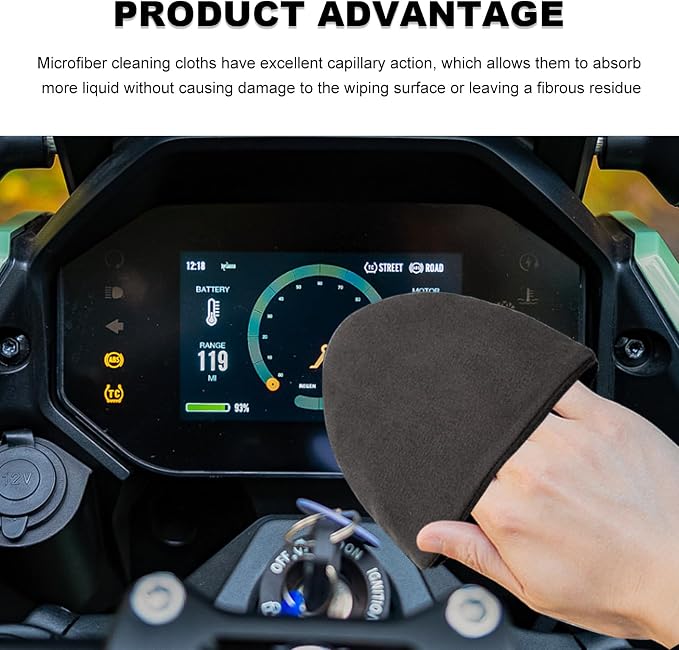 Car Screen Cleaner, Soft Microfiber Cloth Touch Screen Wipe Triangle Cleaning - Image 4