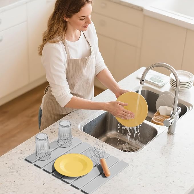 Stone Dish Drying Mats for Kitchen Counter, 15.5“x 11.8”, Eco-Friendly - Image 6