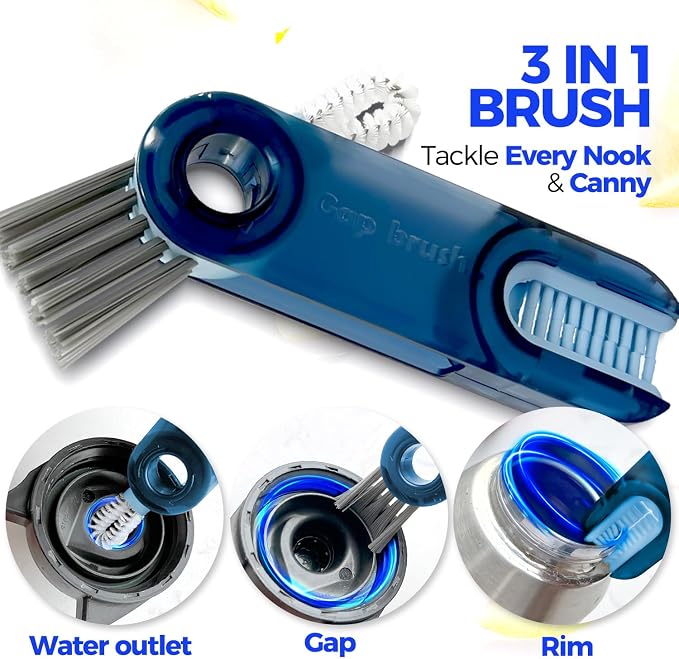 Holikme 6 Pack Bottle Brush Set, 3 Straw Brushes, 3-in-1 Bottle Cleaning Brush - Image 3