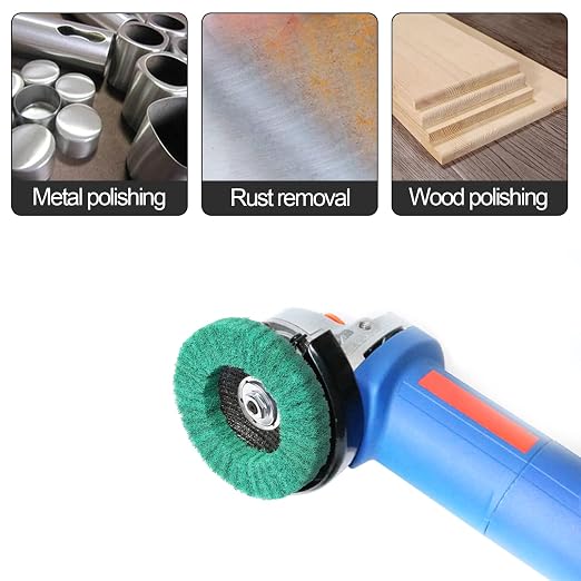 10Pcs 4.5" x 7/8" Nylon Fiber Flap Disc Polishing Grinding Wheel, Abrasive - Image 4