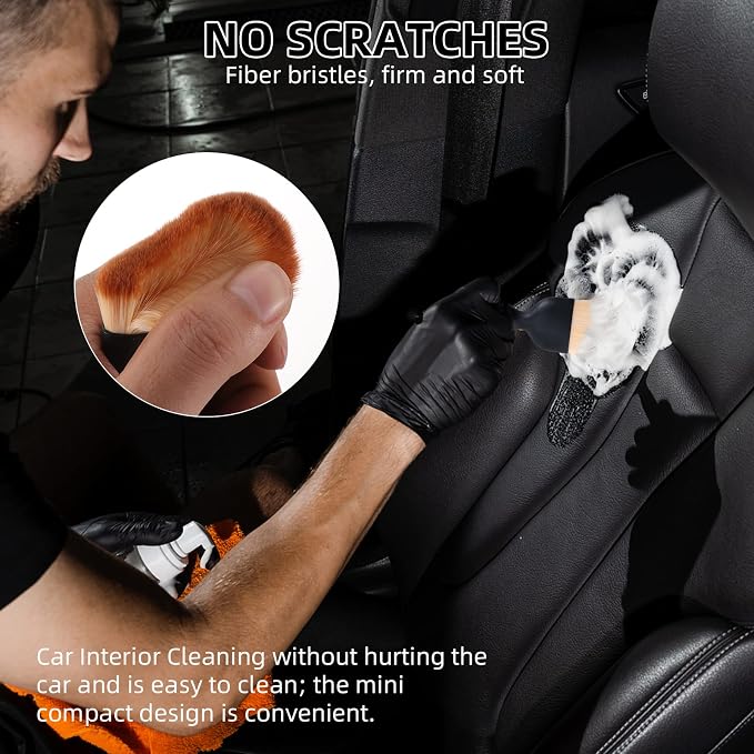 2 PCS Woobrooch Car Interior Dust Sweeping Soft Brush, Woobrooch Zabernim Car - Image 4