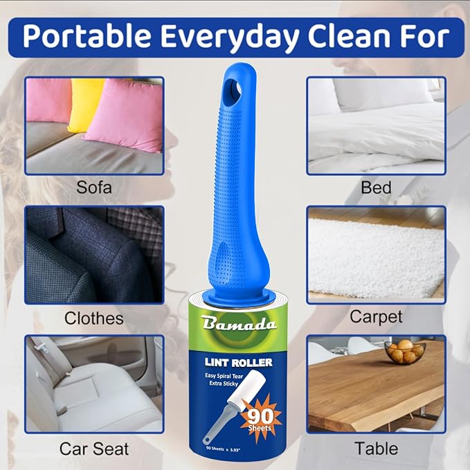 Sticky Lint Roller for Pet Hair: Lint Remover for Dog Cat Hair Mega Value Set - Image 7