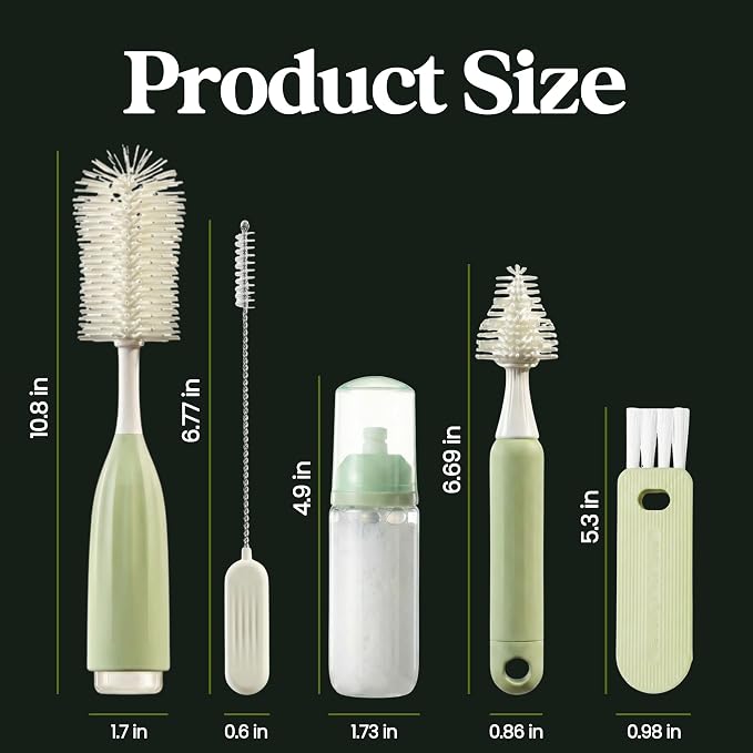 Bottle Brush Set Cleaner Silicone Brushes - Image 5