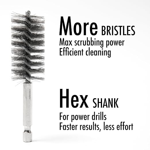 6pcs Copper Tube Pipe Cleaner, 1/2” 3/4” 1” Pipe Cleaning Brush Set, Stainless - Image 3