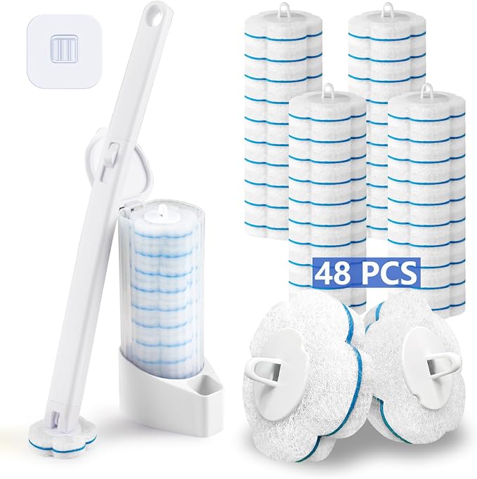 Disposable Toilet Brush and Holder Set by Ucaimao