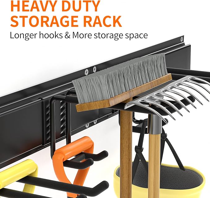 Garage Tool Organizer Wall Mount, Yard Garden Tool Organizer, Adjustable Tool - Image 2