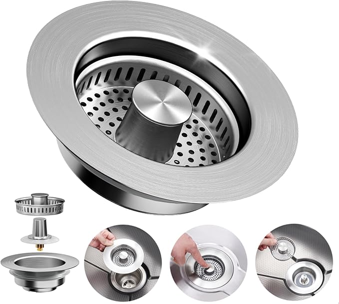 3-in-1 Kitchen Sink Drain Strainer by WERMARS