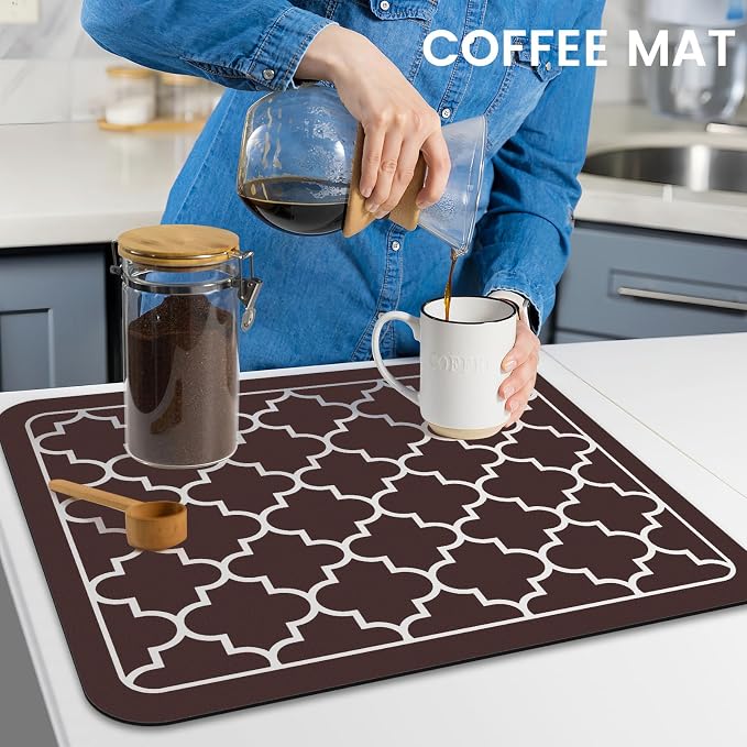 WISELIFE Dish Drying Mat Super Absorbent Drying Mat Large Dish Drying Mats - Image 7