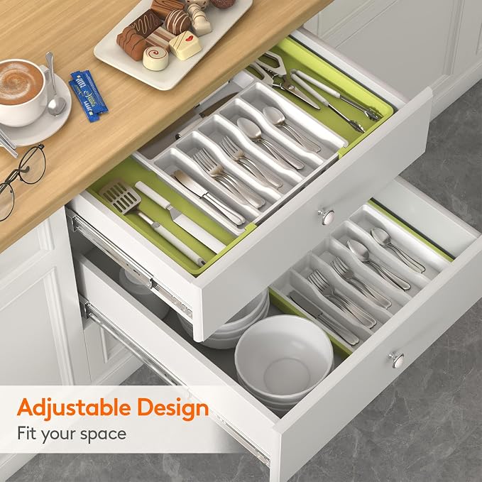 Lifewit Silverware Drawer Organizer, Expandable Utensil Tray - Image 7