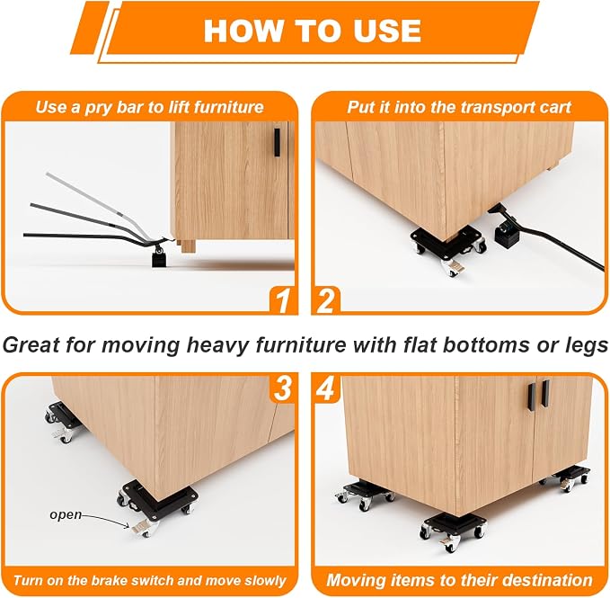 Furniture Dolly 5 Wheels Heavy Duty - Image 6
