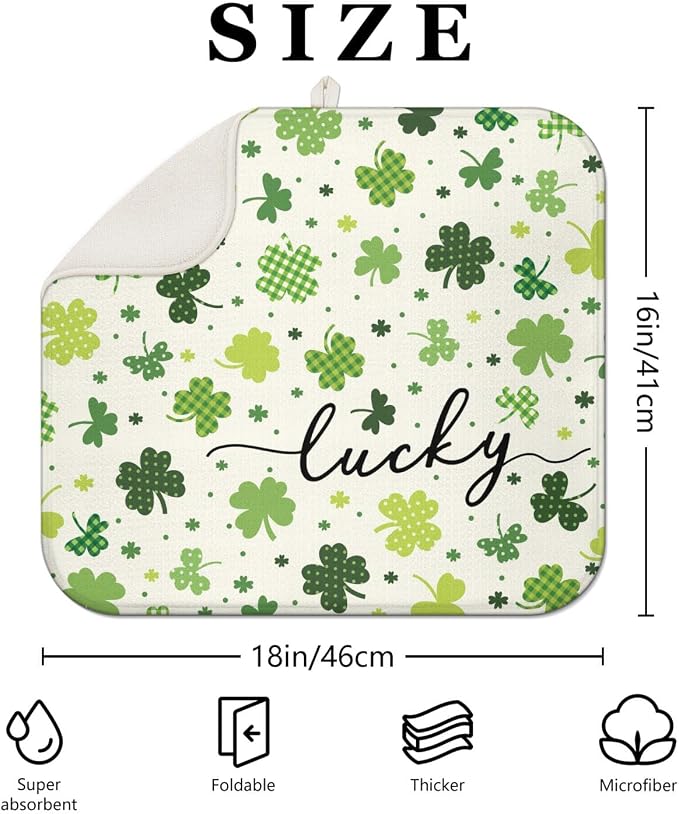 St. Patrick's Day Dish Drying Mat - Image 2