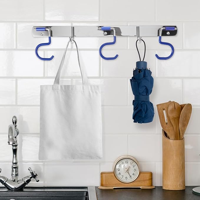 BESPORTBLE Stainless Steel Wall-Mounted Mop Holder and Multi-Function Storage - Image 6
