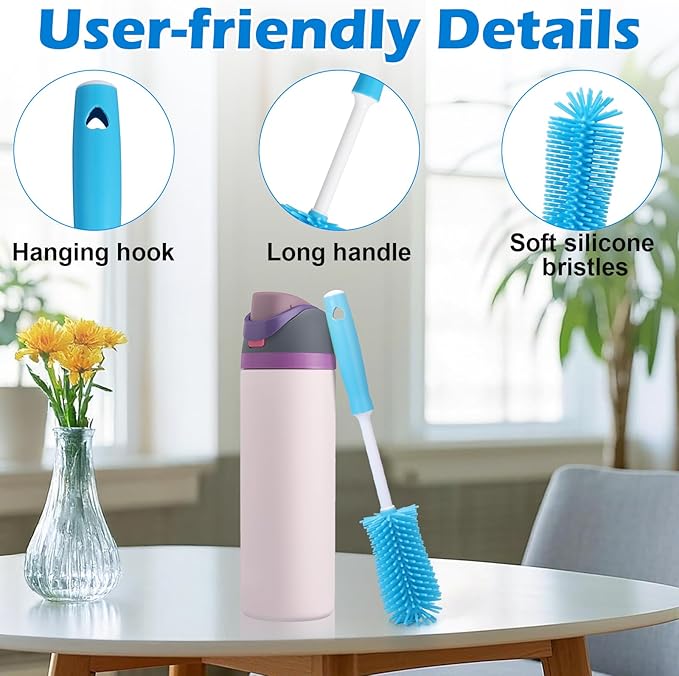 Palksky Water Bottle Cleaning Brush Kit, Brush and Straw Cleaner - Image 4