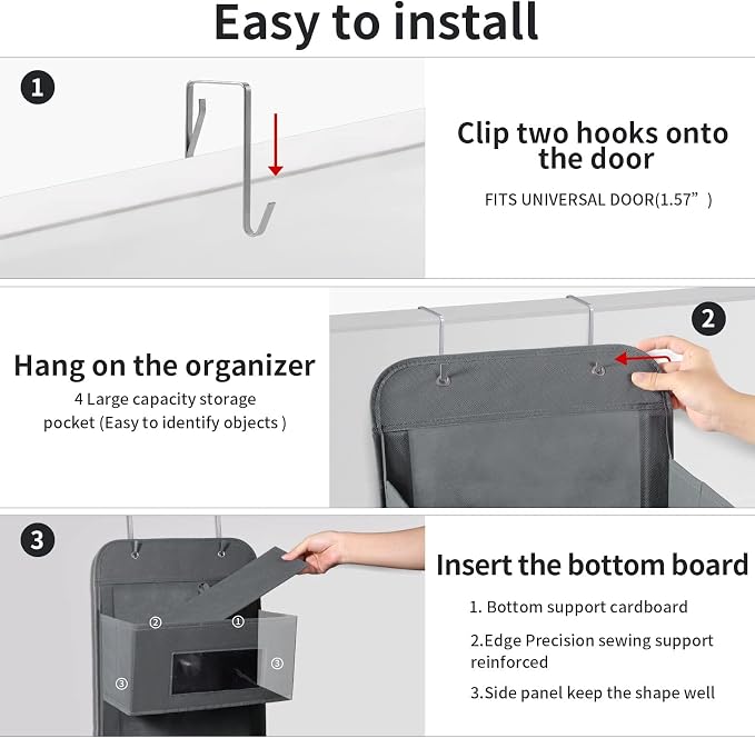5-Shelf Over The Door Hanging Organizer - Image 5