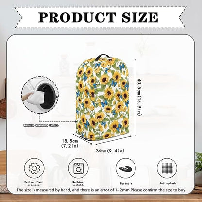 Blender Covers Kitchen Appliance Dust Cover Sunflower Butterfly Blender Protector Food Processor Protection Washable Coffee Maker for Kitchen Counter