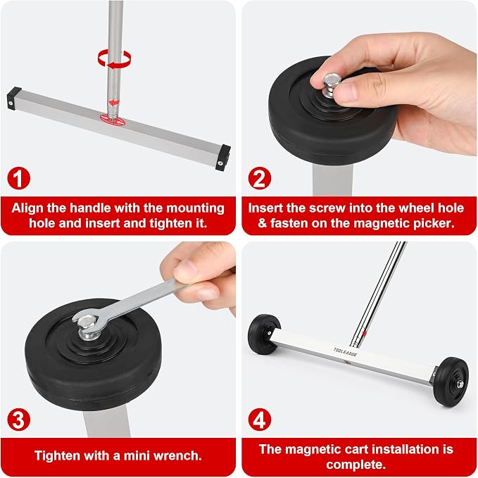 TOOLEAGUE 17" Rolling Magnetic Sweeper - Image 4