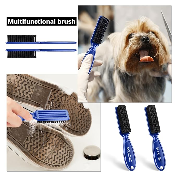 NICEMOVIC 10 Pcs Barber Clipper Cleaning Brush Set, Mini Duster, Nylon Manicure - Image 6