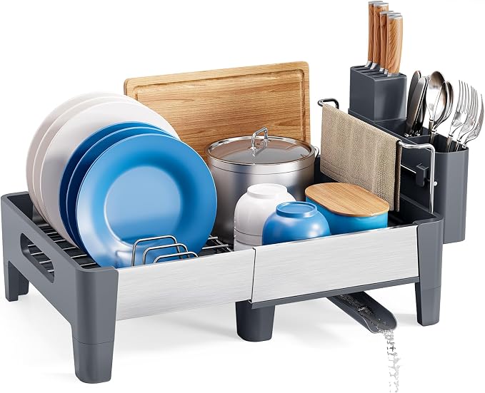 Expandable Dish Drying Rack, Stainless Steel Dish Rack by Urackify