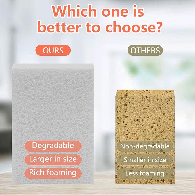 Cellulose Sponges, Large Size 4" x 6" x 1" - Image 9