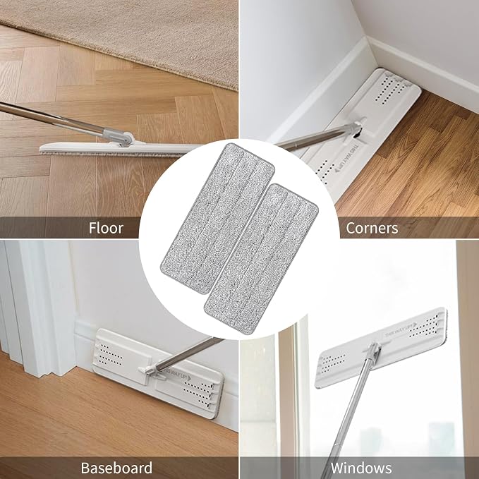 10Pcs Joymoop Mop Replacement Pads, 13 * 4.9'' Universal Mop Pads Mop Head - Image 5